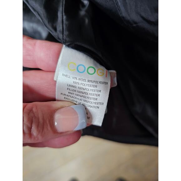 Coogi Gray/Black Wool Blend Hooded Girls Peacoat size 4 - Picture 12 of 13